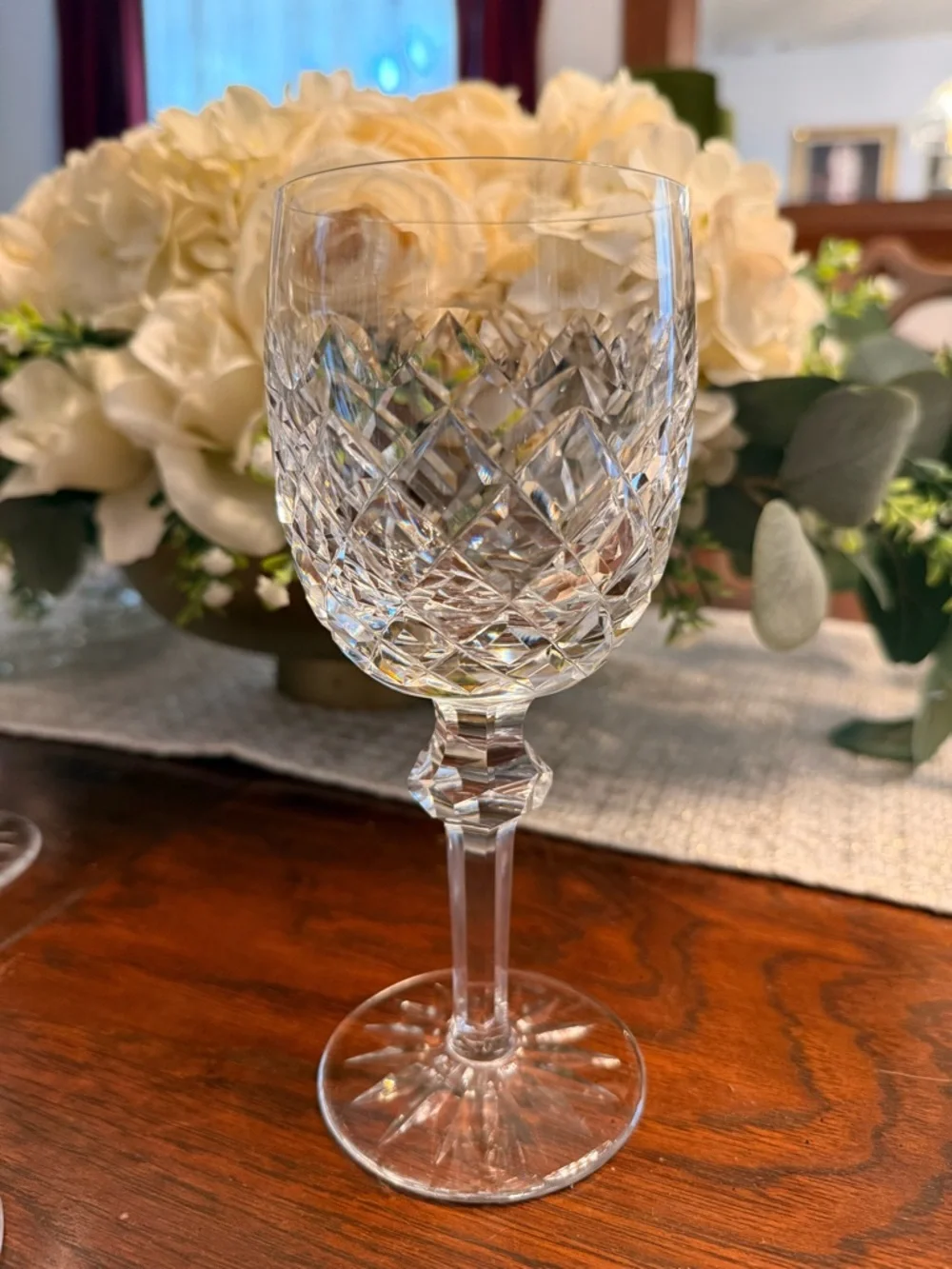 Vintage Waterford (6)-Powerscourt pattern Wine Goblets-Excellent Condition